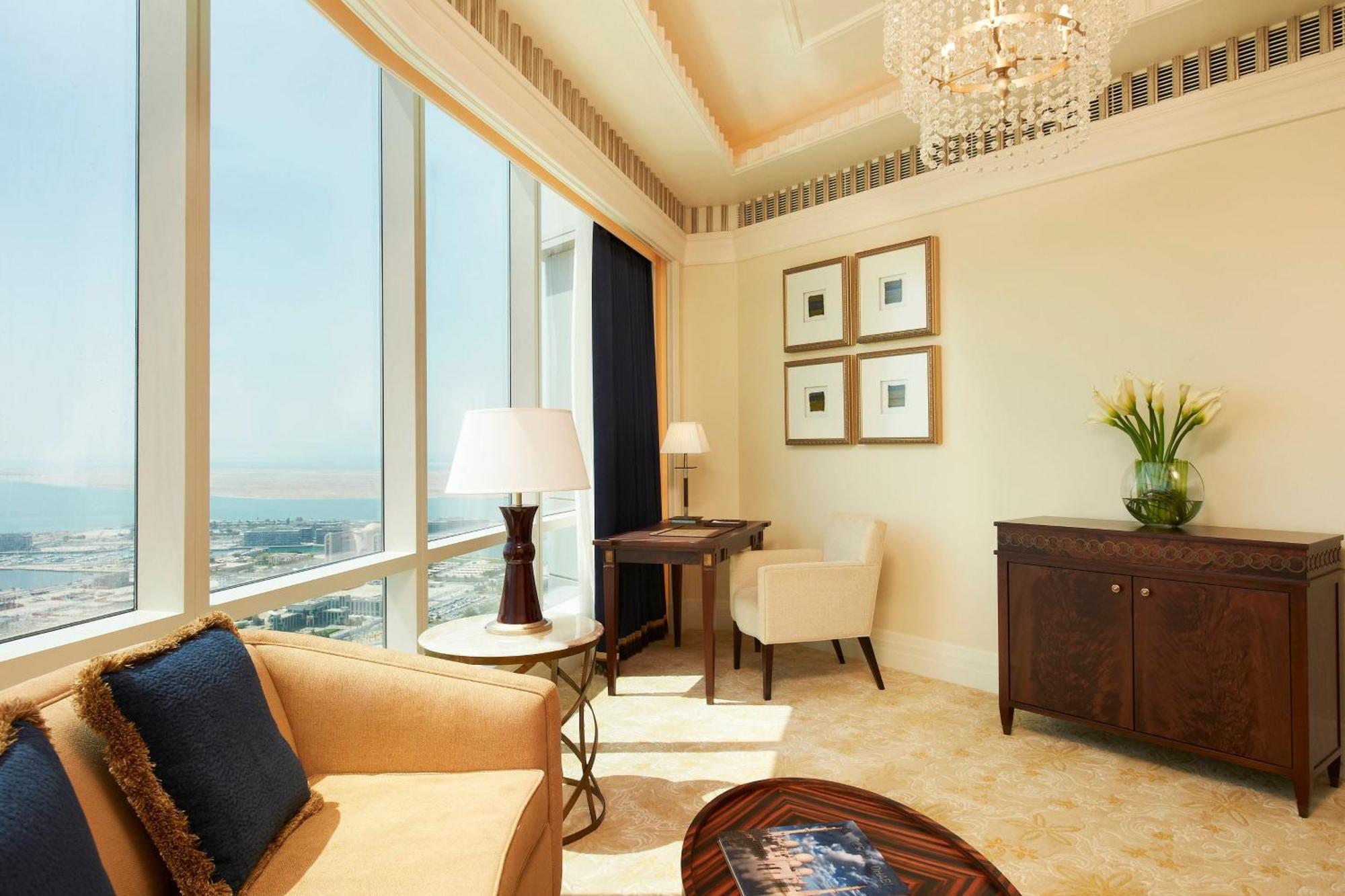 The St. Regis Abu Dhabi Hotel Exterior photo A living room in a suite at the Atlantis, The Palm